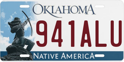 OK license plate 941ALU