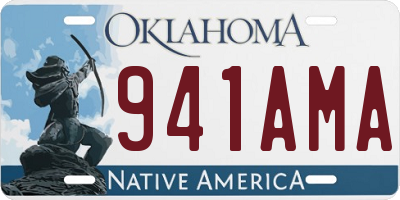 OK license plate 941AMA