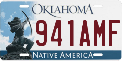 OK license plate 941AMF