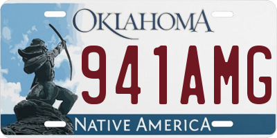 OK license plate 941AMG