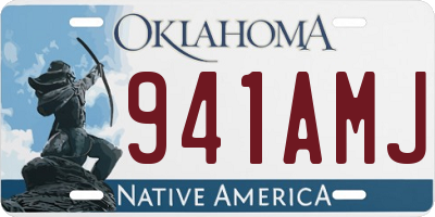 OK license plate 941AMJ