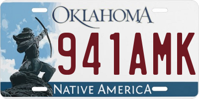 OK license plate 941AMK