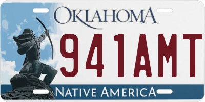 OK license plate 941AMT