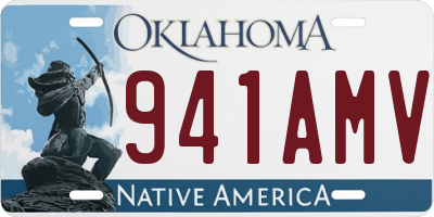OK license plate 941AMV