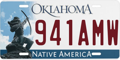 OK license plate 941AMW