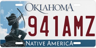 OK license plate 941AMZ