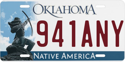 OK license plate 941ANY