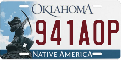 OK license plate 941AOP