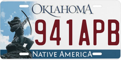 OK license plate 941APB