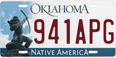 OK license plate 941APG