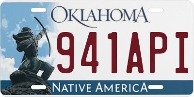 OK license plate 941API
