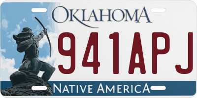 OK license plate 941APJ