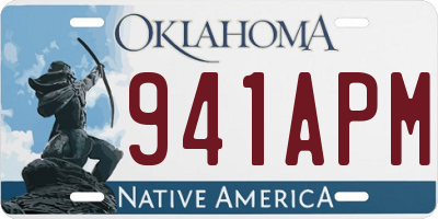 OK license plate 941APM
