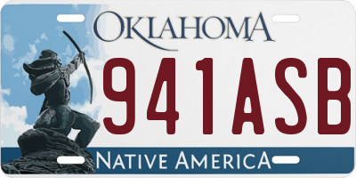 OK license plate 941ASB
