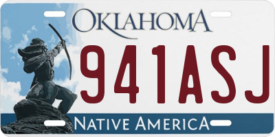 OK license plate 941ASJ