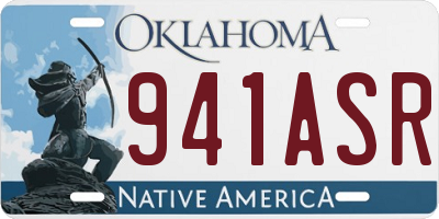OK license plate 941ASR