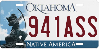 OK license plate 941ASS