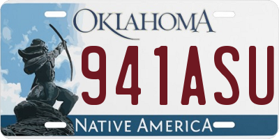 OK license plate 941ASU