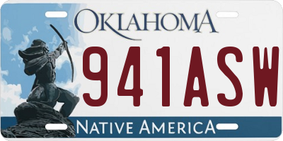 OK license plate 941ASW