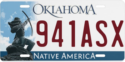 OK license plate 941ASX