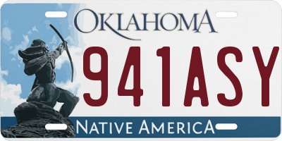 OK license plate 941ASY