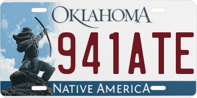 OK license plate 941ATE