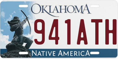 OK license plate 941ATH