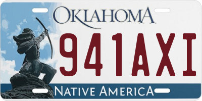 OK license plate 941AXI