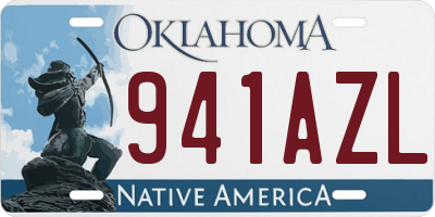OK license plate 941AZL
