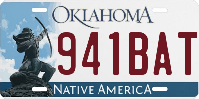 OK license plate 941BAT