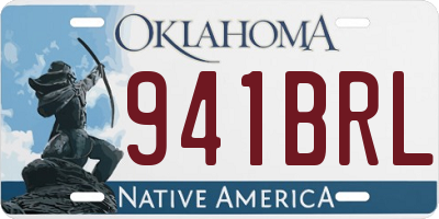 OK license plate 941BRL