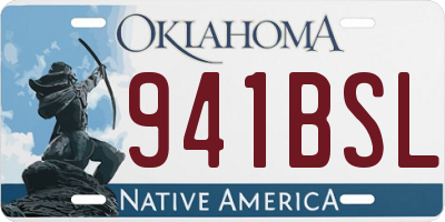 OK license plate 941BSL