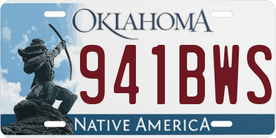 OK license plate 941BWS