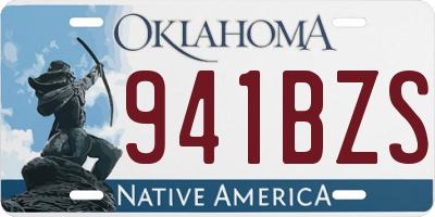 OK license plate 941BZS