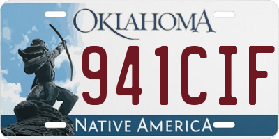 OK license plate 941CIF
