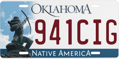 OK license plate 941CIG