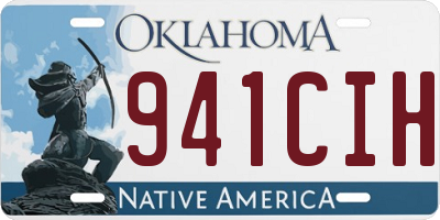 OK license plate 941CIH