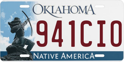 OK license plate 941CIO