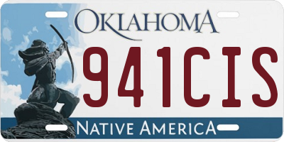 OK license plate 941CIS