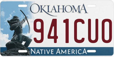 OK license plate 941CUO