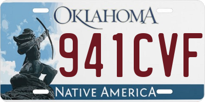 OK license plate 941CVF