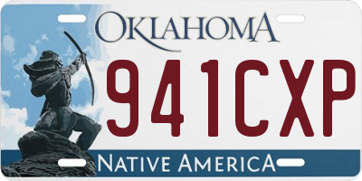 OK license plate 941CXP
