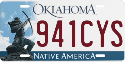 OK license plate 941CYS