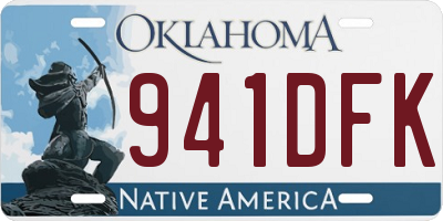 OK license plate 941DFK