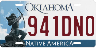 OK license plate 941DNO