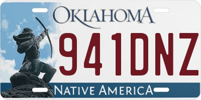 OK license plate 941DNZ