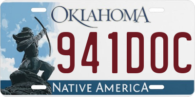 OK license plate 941DOC