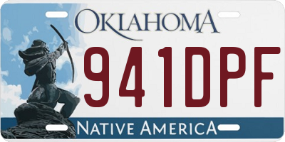OK license plate 941DPF