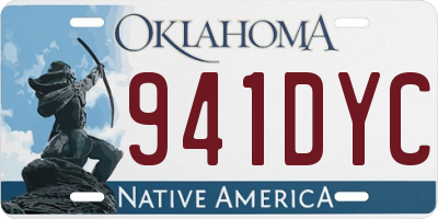 OK license plate 941DYC