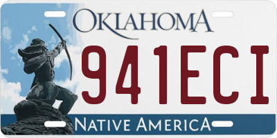 OK license plate 941ECI
